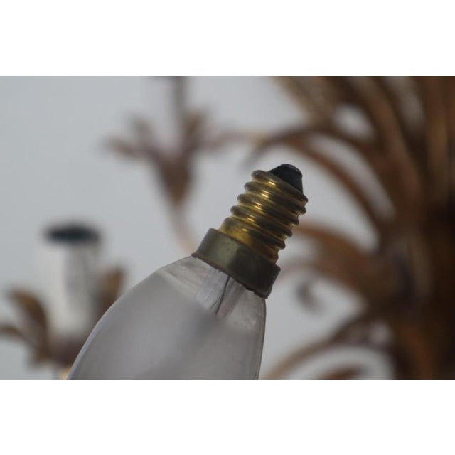 Gilt 6-Arm Chandelier by Hans Kögl, 1970s For Sale - Image 6 of 14