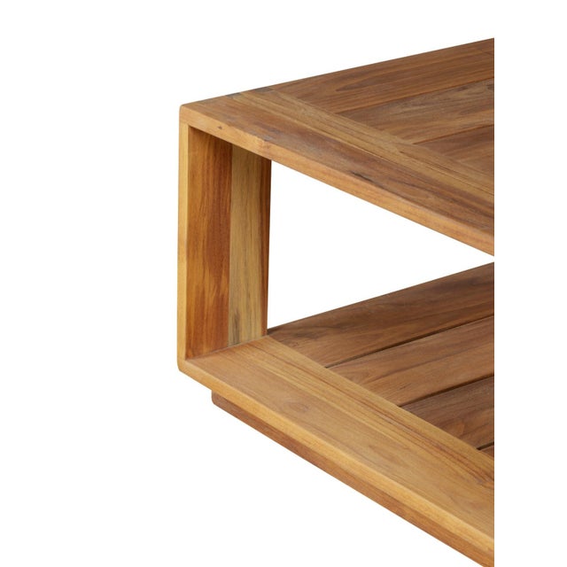 Brown Imperial Grove Outdoor Solid Teak Wood Coffee Table For Sale - Image 8 of 9