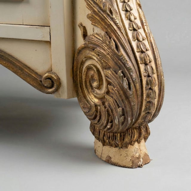 Wood Rococo Style Sideboard with Eglomisé Doors For Sale - Image 7 of 18
