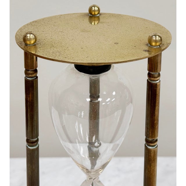 Mid 20th Century Vintage Brass Hourglass Sand Timer For Sale - Image 5 of 7