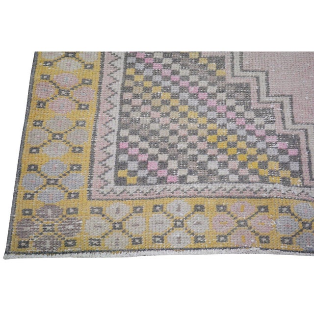 Vintage Turkish Anatolian Hand Knotted Wool Rug, 3'7''x6'6'' For Sale - Image 4 of 5