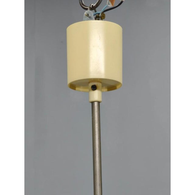1970s Czechoslovak Ribbed Opaline Glass Pendant Light, 1970s For Sale - Image 5 of 10