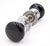 Vintage Black Glass Nickel Passage Door Knob Set For Sale - Image 4 of 5
