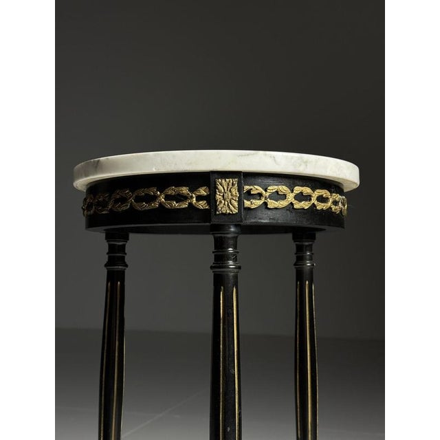 French Side Table with Marble Top For Sale - Image 11 of 14