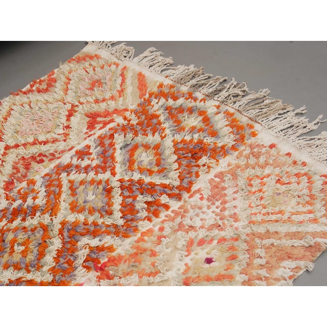 1970s Vintage Handmade Wool Cotton Turkish Cream Runner Rug For Sale - Image 4 of 11