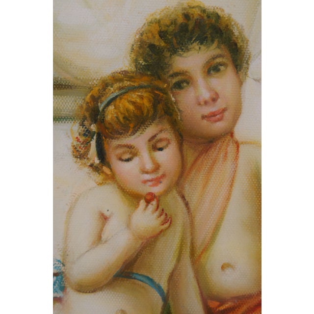 Venus & Her Attendants Classical Landscape Oil Painting After Hans Zatzka 33" For Sale - Image 6 of 9