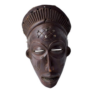 Early 20th Century Chokwe Mask Wood For Sale