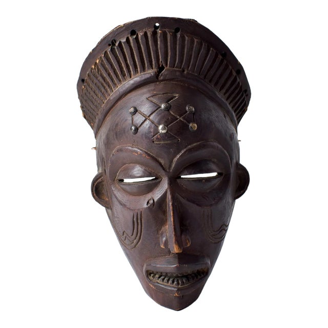Early 20th Century Chokwe Mask Wood For Sale