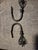Metal Pair Black Metal Drape Hold-Backs/Hooks For Sale - Image 7 of 7