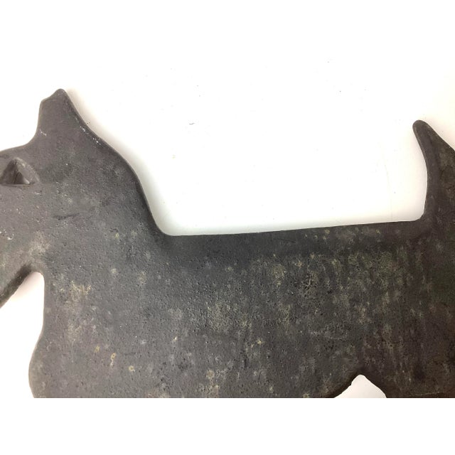 Early 20th Century Early 20th Century Scotty Dog Boot Scrape in Cast Iron For Sale - Image 5 of 5