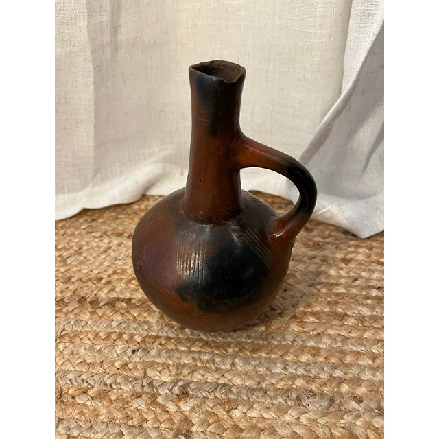 Early 20th Century Antique African Ethiopian Terracotta Jebena Jar Container For Sale - Image 5 of 15