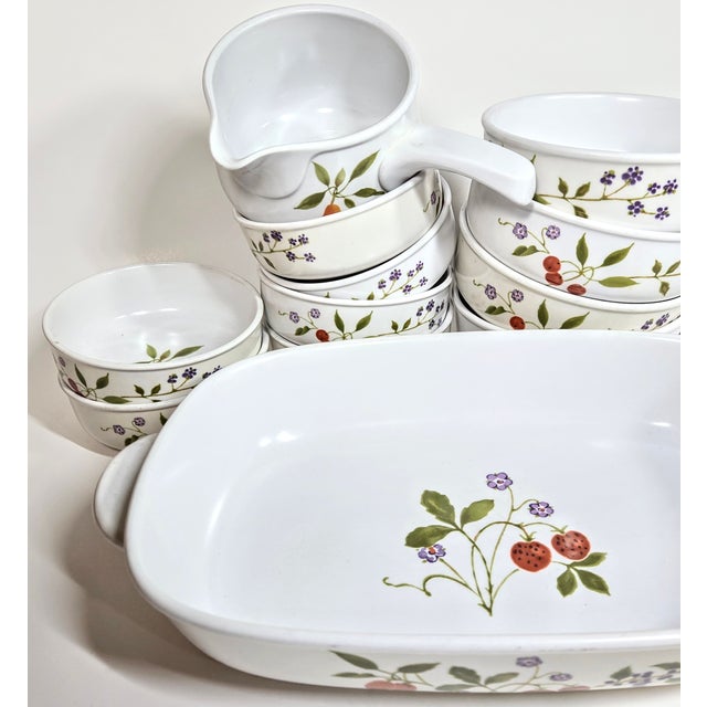 Ceramic Berry Beautiful Stoneware Serving Set- Set of Twelve For Sale - Image 7 of 12