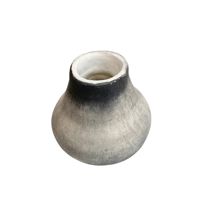 1980s Signed Wabi Sabi Ceramic Bulb Vase For Sale - Image 4 of 6