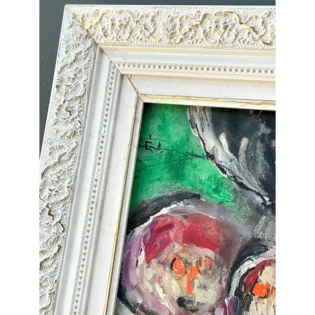 Vintage Original Abstract Figurative Oil on Canvas For Sale - Image 11 of 12