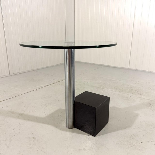Glass Vintage Dutch HK-2 Side Table by Hank Kwint for Metaform, 1980s For Sale - Image 7 of 18