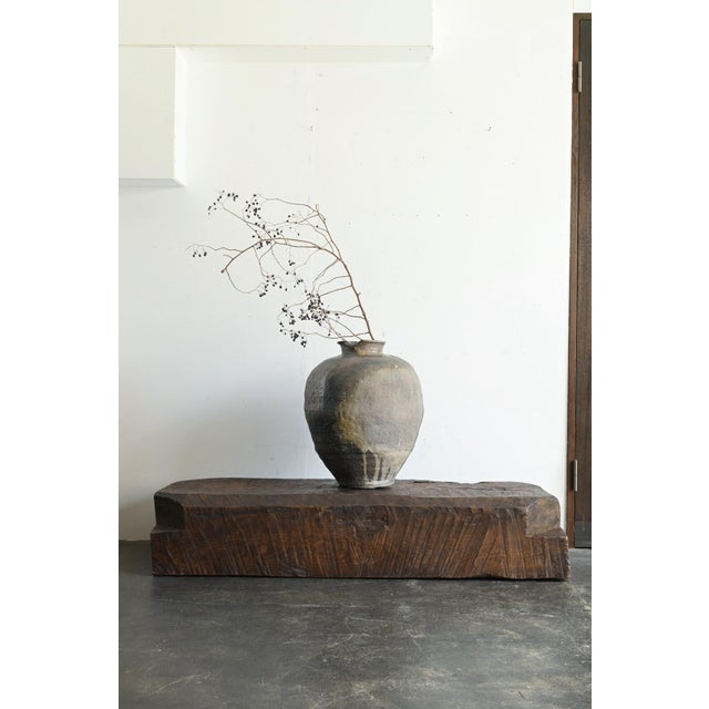 Japanese Antique Old Japanese Wooden Low Table / 20th Century / Display Stand/ Ta141 For Sale - Image 3 of 18