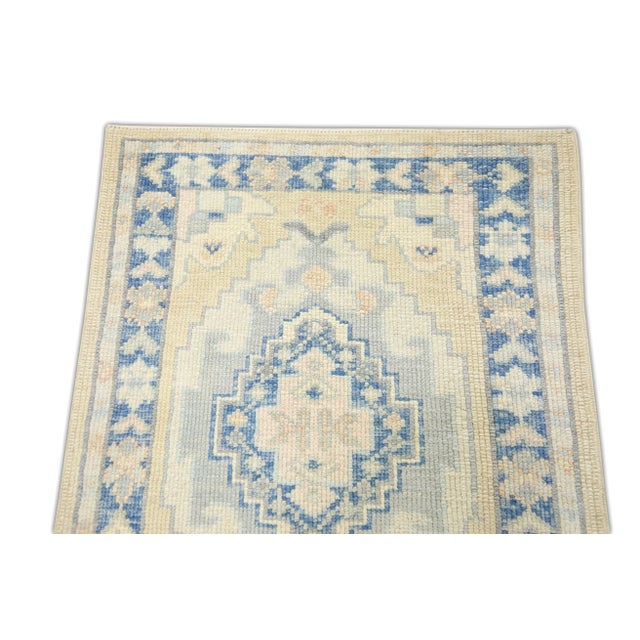 Modern Turkish Oushak Rug 2'4" x 3'1" For Sale - Image 4 of 6