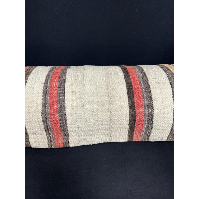 Contemporary Turkish Hemp Pillow Cushion Natural Beige Brown Cushion Cover 14"x45" For Sale - Image 3 of 4