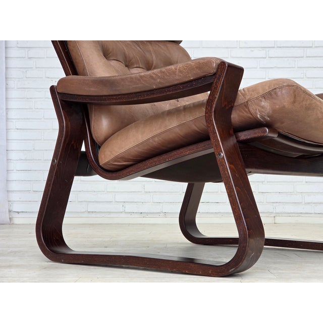 Vintage Danish Lounge Chair in Leather by Georg Thams, 1970s For Sale - Image 13 of 18