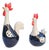 Porcelain Hen and Rooster Figurines, 1970s, Set of 2 For Sale
