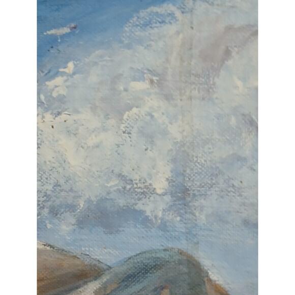 1940s Mountain Meadow Landscape Painting Original by Mitton Large Nature For Sale - Image 9 of 16