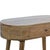2020s Light Oak-Finish Mango Wood Curved Console Table For Sale - Image 5 of 8
