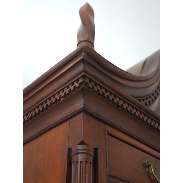 Brown Antique 18th Century Cherry Chest on Chest Highboy For Sale - Image 8 of 15