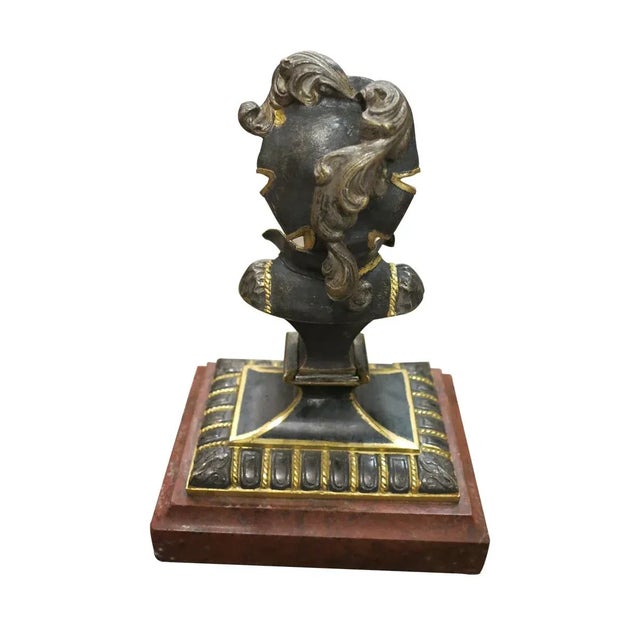 French Late 19th Century Vintage French Silvered Bronze Bust For Sale - Image 3 of 4