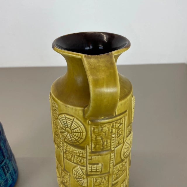 Fat Lava Op Art Pottery Vases from BAY Ceramics, Germany, 1970s, Set of 2 For Sale - Image 16 of 18