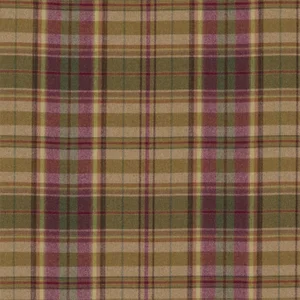 Sanderson Byron Fabric in Caramel/Burgundy