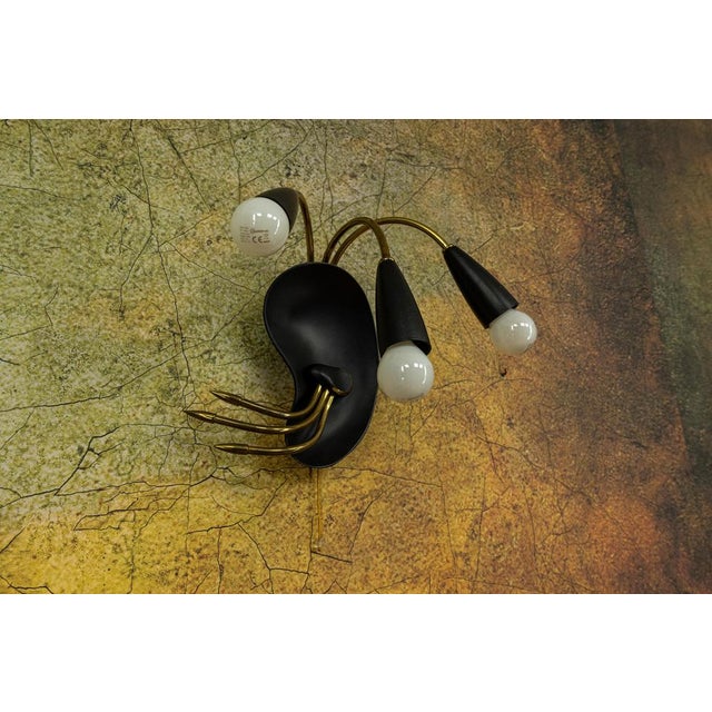 Mid-Century Modern Mid-Century Modern Italian Three-Light Wall Lamp in the style of Stilnovo, 1960s For Sale - Image 3 of 18