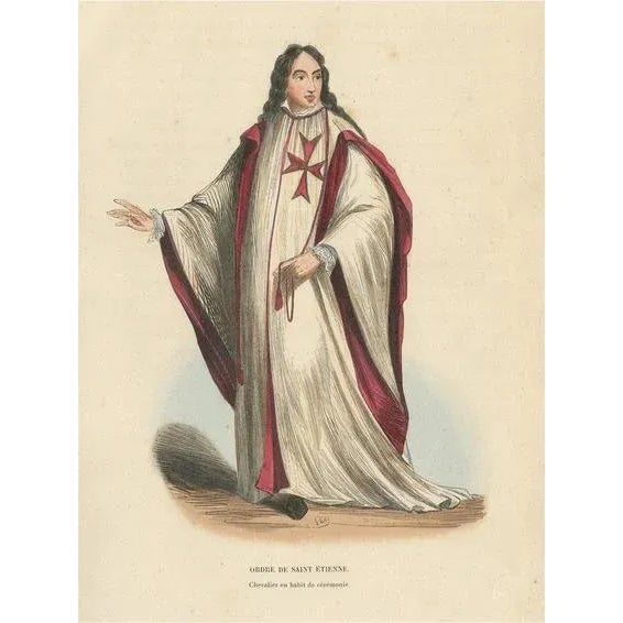 Abbé Tiron, Knight of the Order of Saint Stephen, Hungarian Order of Chivalry, 1845, Print For Sale - Image 6 of 6