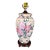 1980s Chinoiserie Style Famille Rose Table Lamp Ceramic and Wood For Sale
