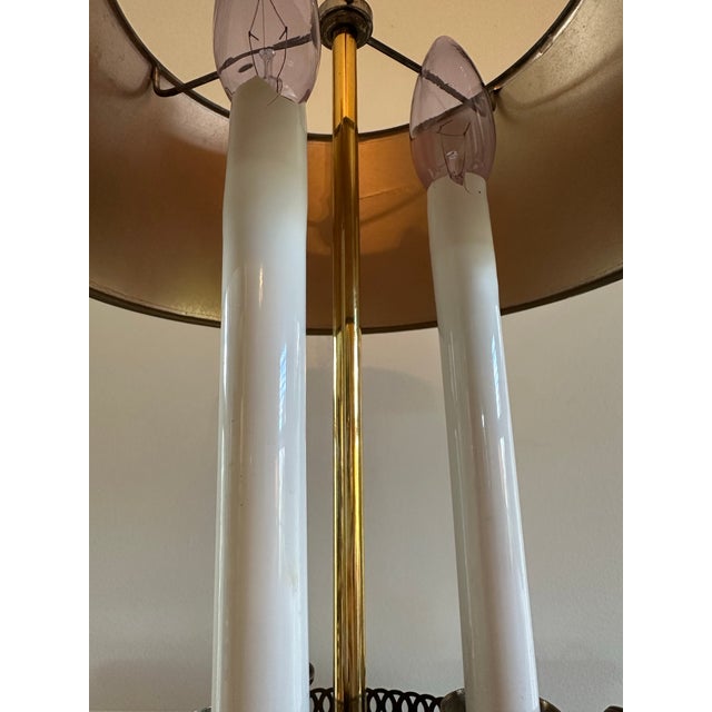 Vintage Knob Creek Bouillotte Three Candlestick Style Desk Lamp For Sale - Image 11 of 11