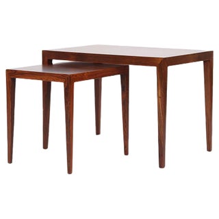 Vintage Rosewood Coffee Tables by Severin Hansen for Haslev, Set of 2 For Sale