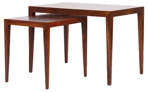 Vintage Rosewood Coffee Tables by Severin Hansen for Haslev, Set of 2