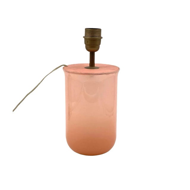 Pink Mid-Century Modern Pink Murano Glass Table Lamp Base, Italy, 1950s For Sale - Image 8 of 11