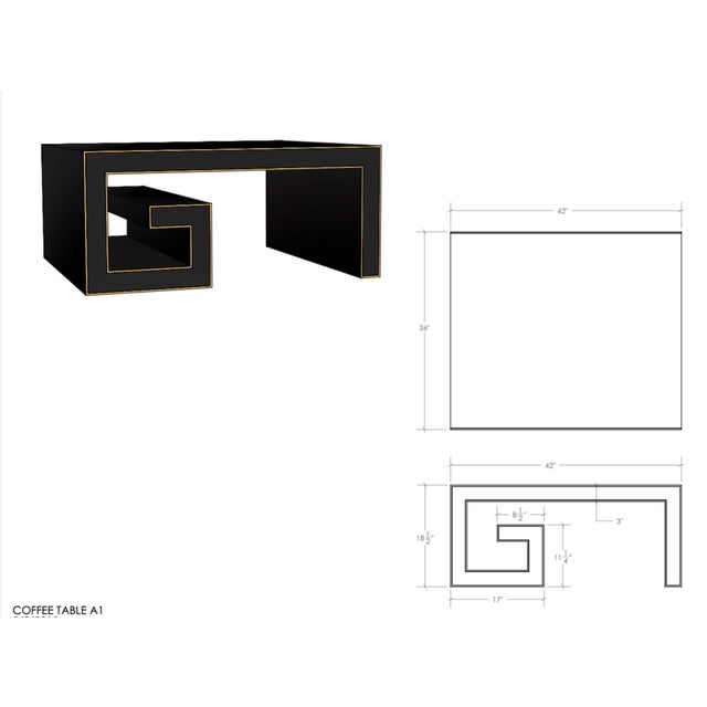 Early 21st Century Wood & Gold Leaf Artemis Cocktail Table For Sale - Image 5 of 5