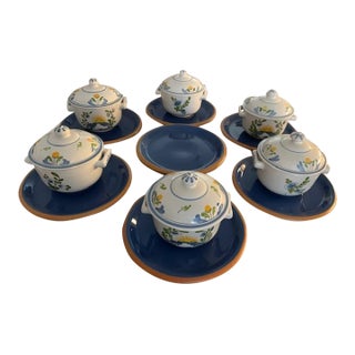 French Country Pierre Deux Mini Ceramic Tureens - 20 pcs For Sale