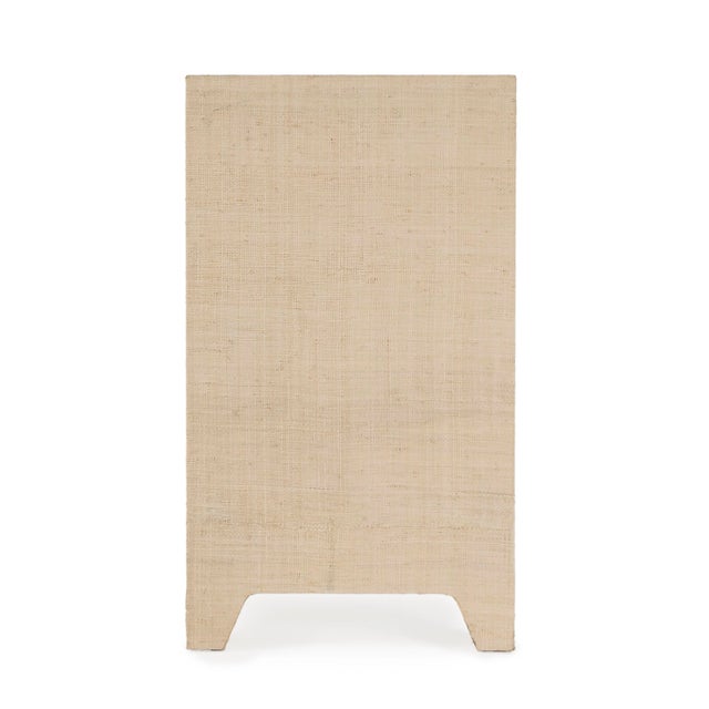 Spritely Home Accent Furniture Bar Harbor Raffia 1 Drawer Nightstand, Natural For Sale - Image 4 of 6