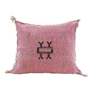 Moroccan Sabra Cactus Silk Pillow Cover For Sale