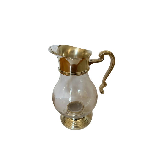 Vintage Christofle Crystal and Silverplate Water Pitcher With Box For Sale In New York - Image 6 of 9