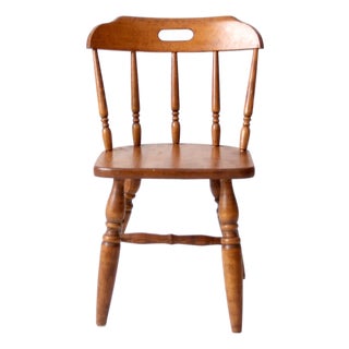 Mid-Century Early American Style Children's Wood Chair For Sale