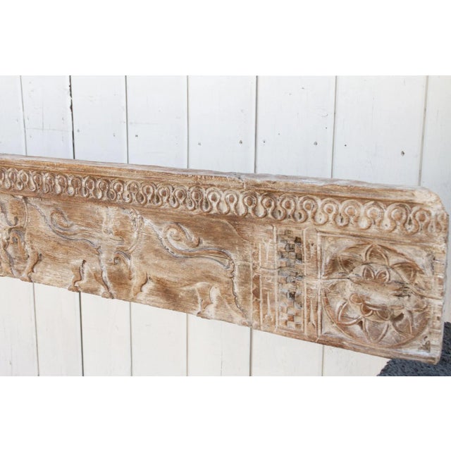 19th Century Antique 10ft Long Teak Indian Beam For Sale - Image 5 of 9