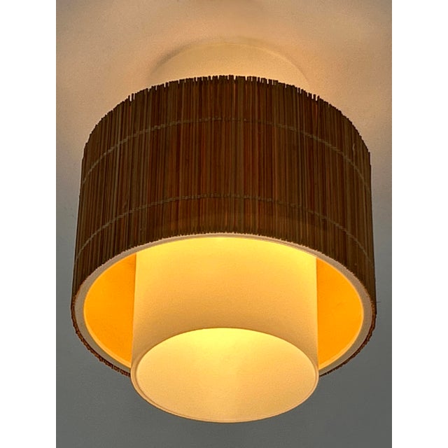 Mid-Century Modern Flush Mount in Aluminum, Glass, and Wood, Germany, 1960s For Sale - Image 14 of 18