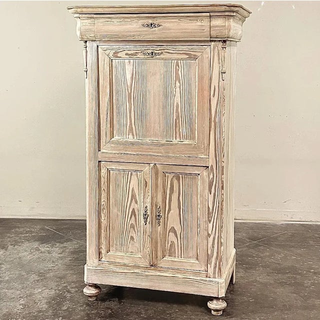 French 19th Century French Louis Philippe Period Stripped Pine Secretary For Sale - Image 3 of 18