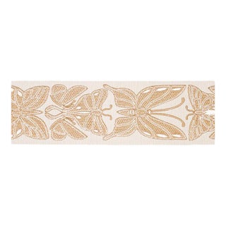 SAMPLE - Schumacher Metamorphosis Tape In Ivory & Gold For Sale