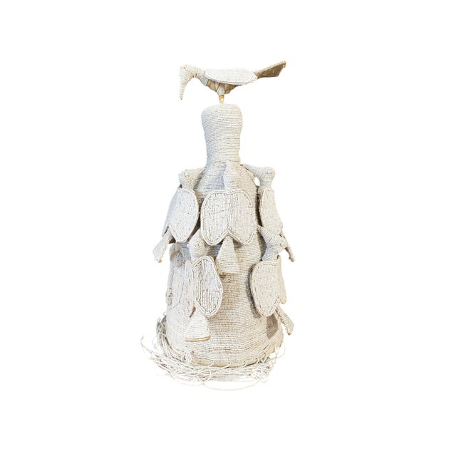 African Yoruba Beaded King Crown 19" H Nigeria For Sale - Image 9 of 9