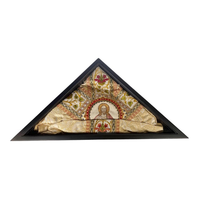 1920s Catholic Chasuble Priest Robe Framed For Sale