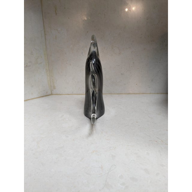 A gray Murano glass fish sculpture with a smoky fumato effect. Made by V. Nason & C, the item is in perfect condition with...